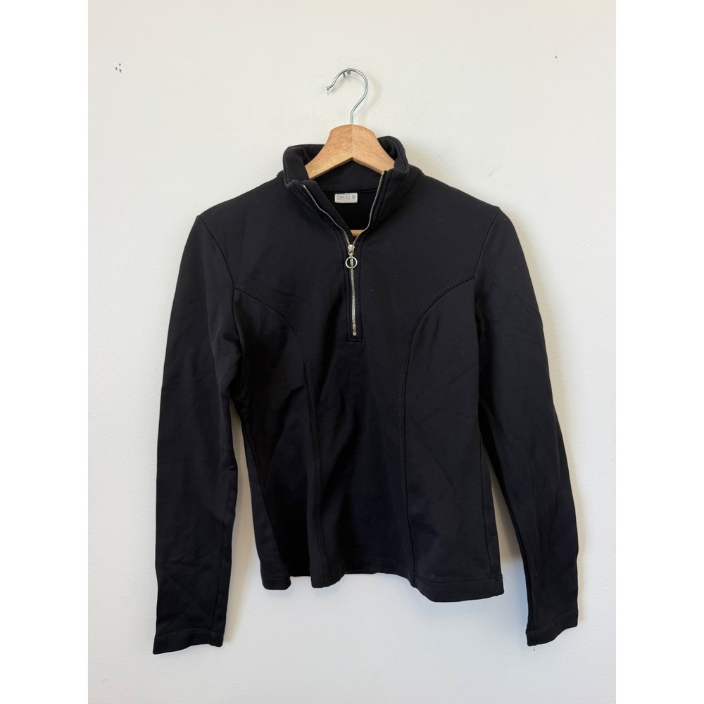 Nils Women's Quarter Zip Pullover Sweatshirt –‎ Black – Size XS